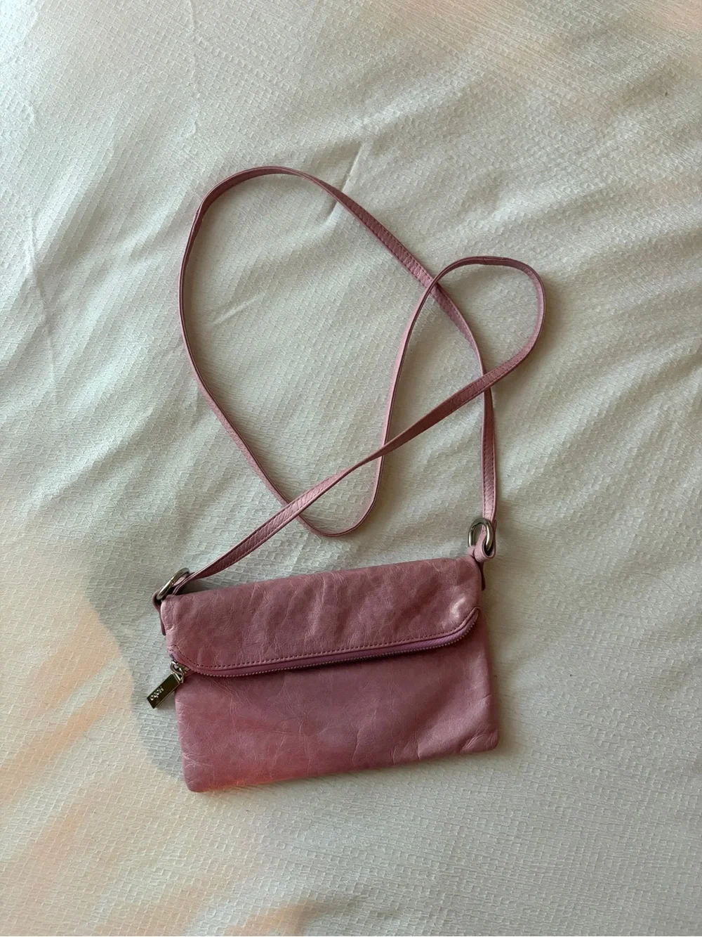 HOBO Pink Leather Crossbody Hobo Bag